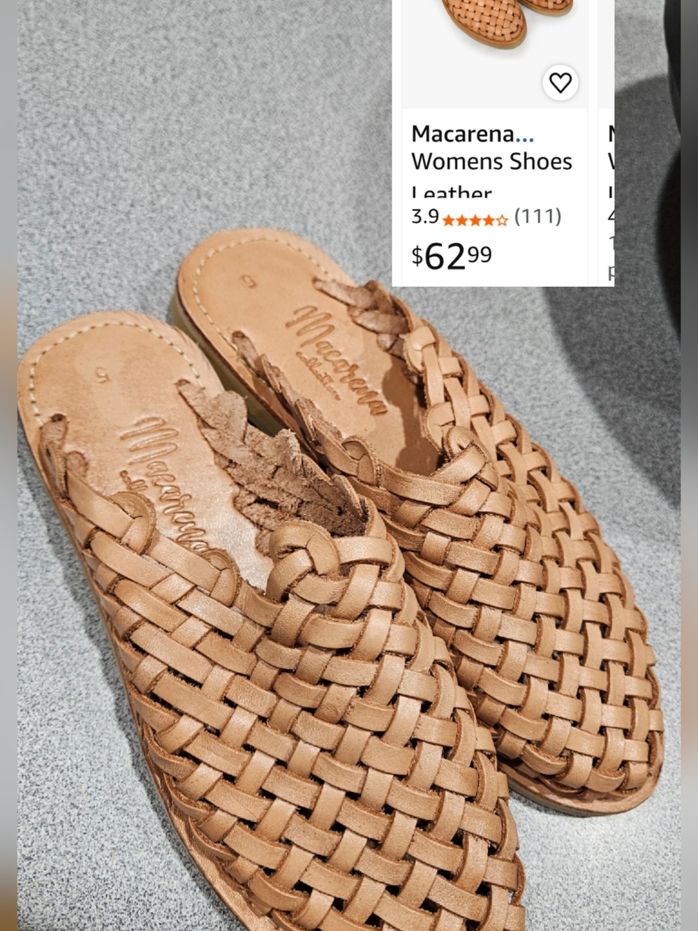 Macarena Braided Leather Slide Mule - Tan